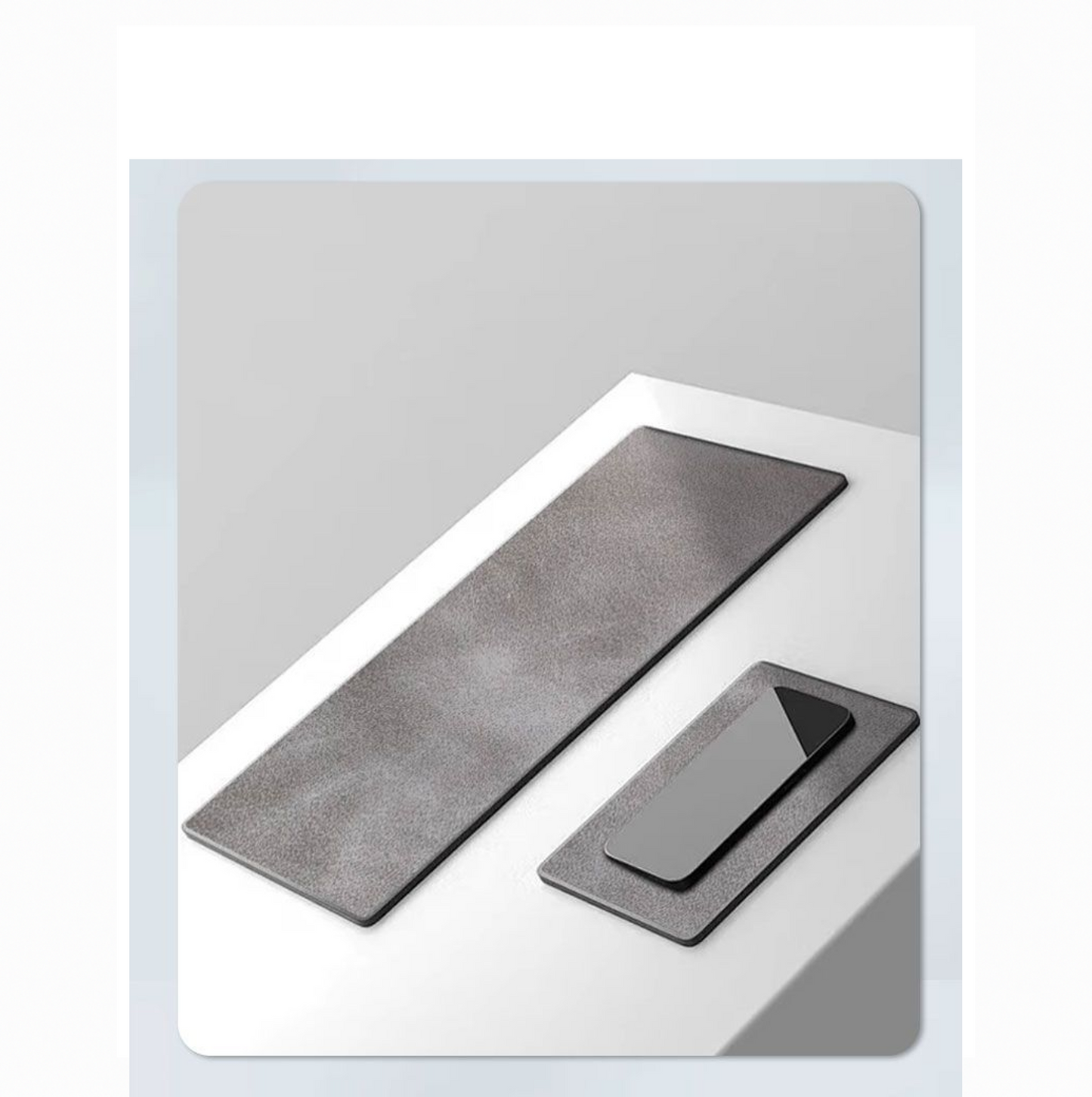 BYD Dolphin center console silicone storage mats, long and small rectangle anti-slip pads for car interior.
