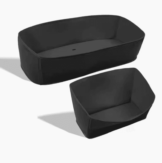 Set of two black trunk storage bins for BYD Sealion 7, designed for front and rear compartments