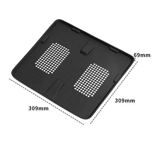 BYD Shark 6 wireless charging pad dimensions – 309mm x 309mm x 69mm, silicone central console mat