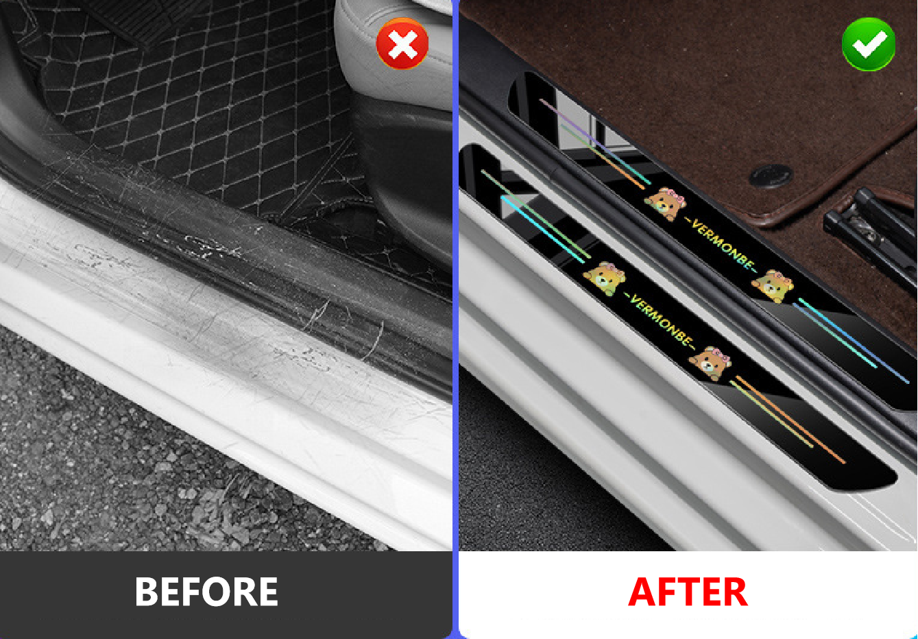BYD Iridescent Door Sill Stickers – Seagull Dolphin Seal Sealion Compatible