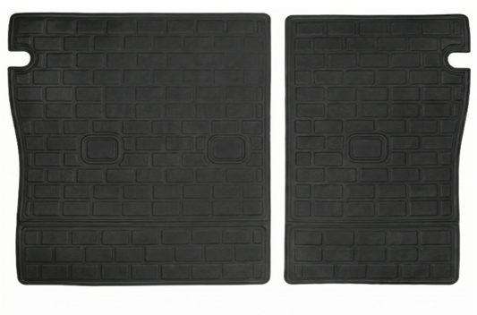 Rear XPE seatback protector set for BYD Dolphin showing textured surface and precision moulded fit.