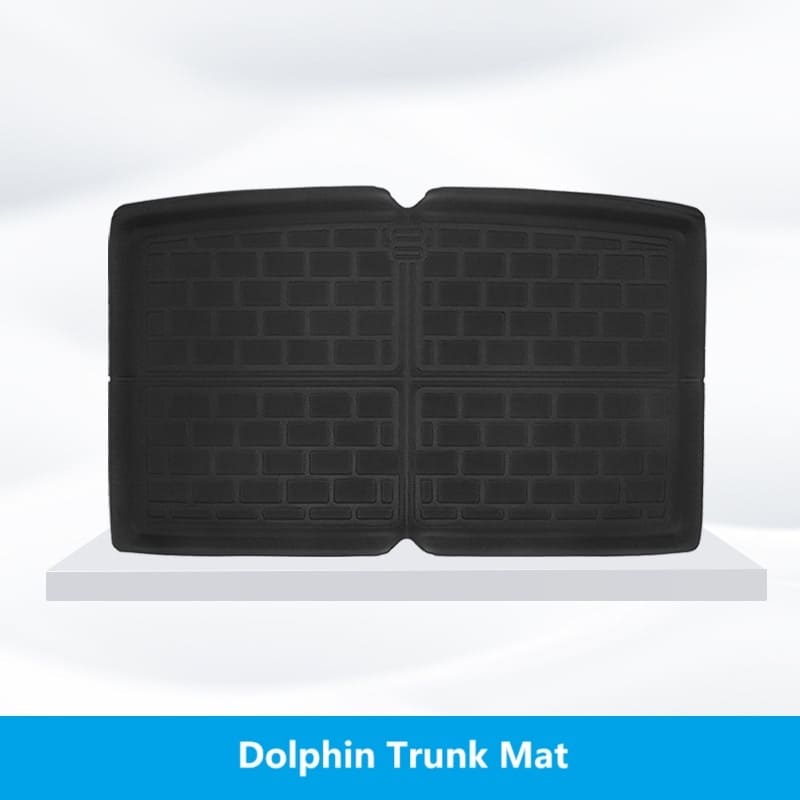 Custom-fit trunk mat for BYD Dolphin offering waterproof protection and easy cleanup
