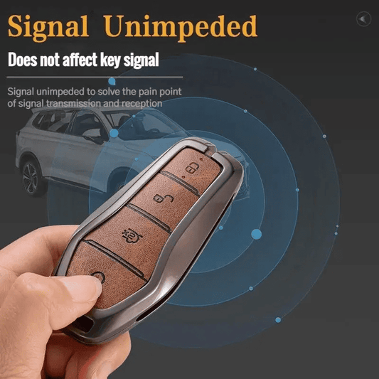 BYD Key Fob Cover – Premium PU Leather Design with Unimpeded Signal Transmission | Car Accessories