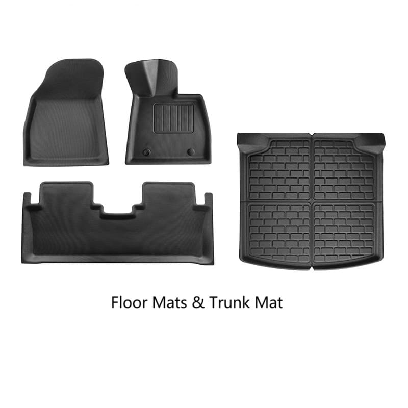 BYD Seal custom-fit TPE floor mats and trunk mat set, designed for all-weather interior protection
