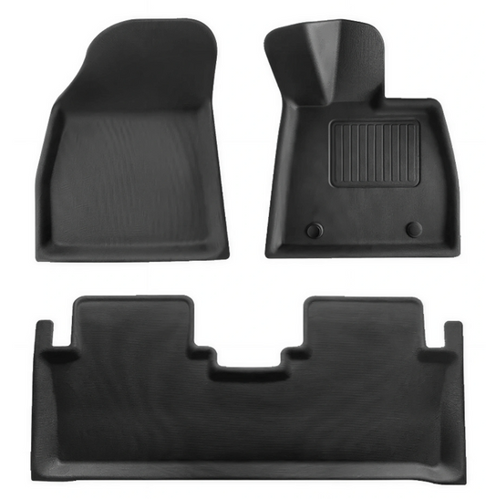 Custom fit XPE floor mats for BYD Seal showing anti-slip surface and raised edges