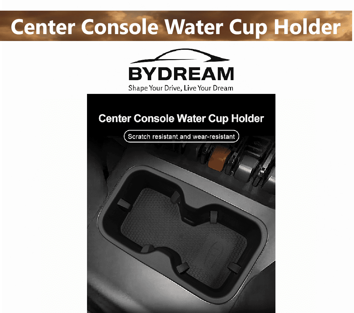 Center Console Cup Holder Insert for BYD Shark 6 – Scratch-Resistant, Washable, Quiet-Fit Mat