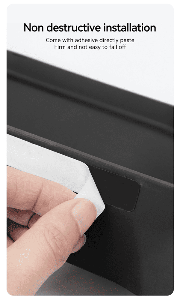 BYD Shark 6 center console storage box with non-destructive adhesive installation – easy setup without drilling