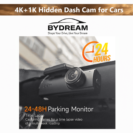 A207 4K+1K WiFi Dash Cam with GPS and 24–48H Parking Monitoring – Hidden Dual Lens Design for BYD Vehicles