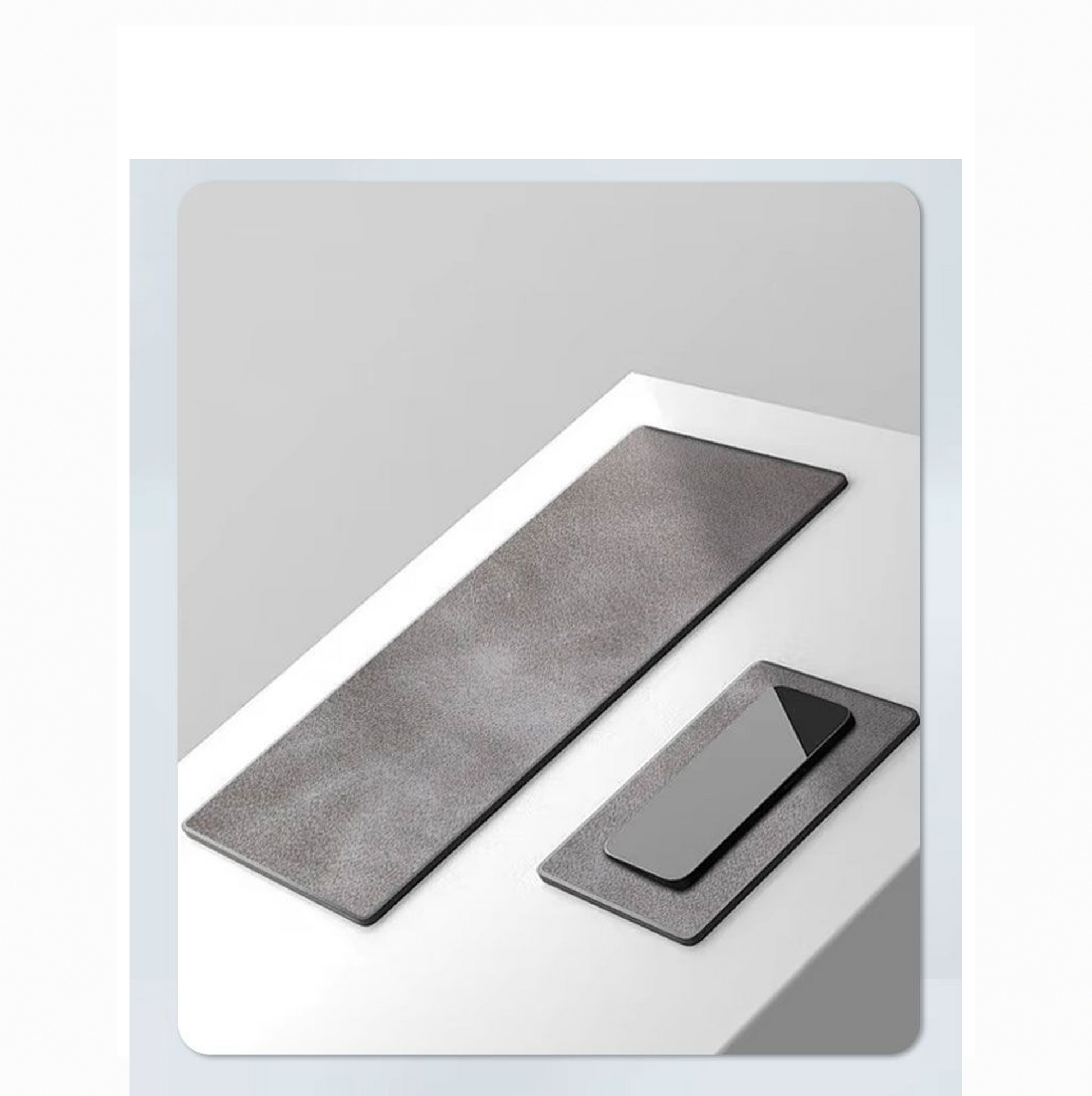 BYD Dolphin center console silicone storage mats, long and small rectangle anti-slip pads for car interior.