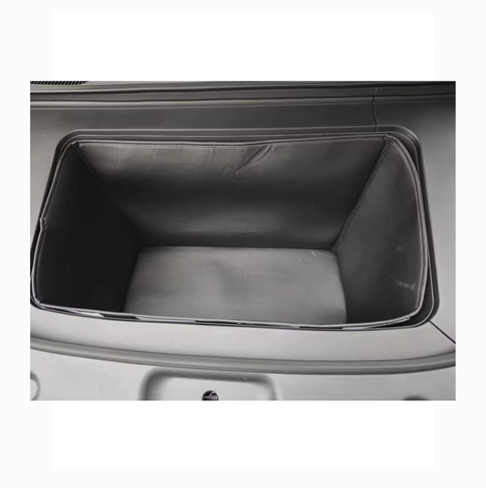 Installed trunk storage box in the rear boot of BYD Sealion 7, featuring reinforced waterproof material
