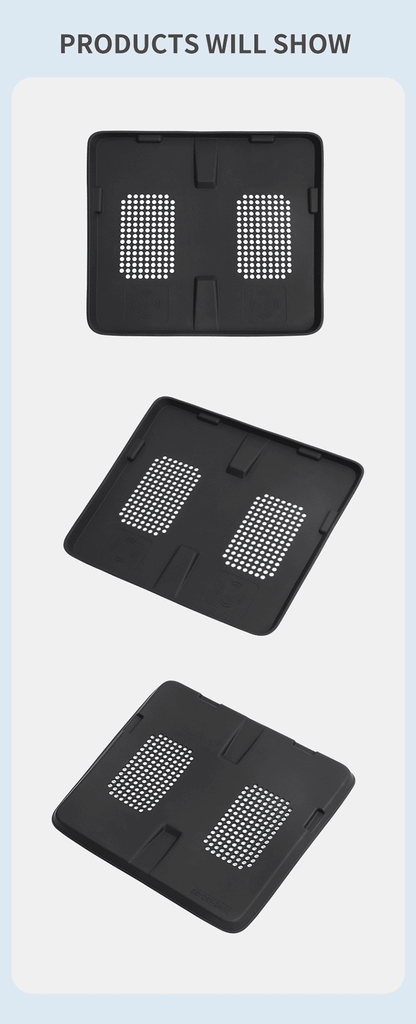 Multi-angle display of BYD Shark 6 wireless charging silicone pad – top view, side view, and angled perspective