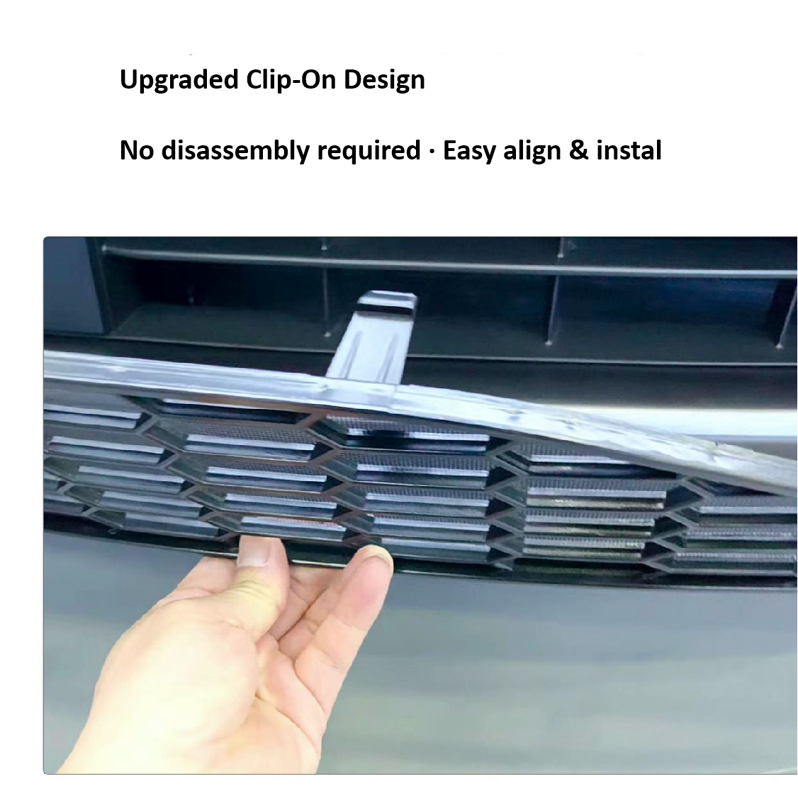 BYD Sealion 7 EV front grille insect screen installation detail
