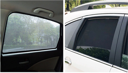 BYD Sealion 7 magnetic window sunshade with window partially open
