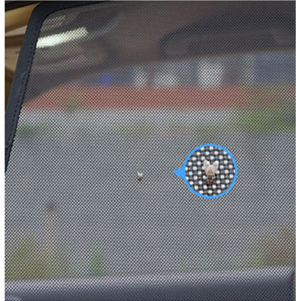 BYD Sealion 7 window sunshade mesh fabric close up
