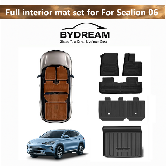 BYDream full interior floor mat set for BYD Sealion 06 2024–2025 including trunk liner and seat back protectors | bydream.com.au