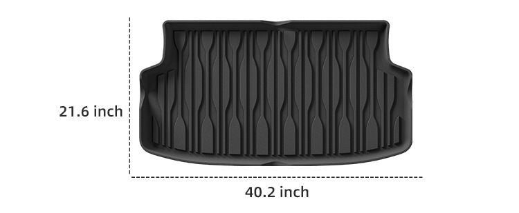 Dimensions of custom fit trunk mat for BYD Atto 1 Seagull right hand drive cargo area protection