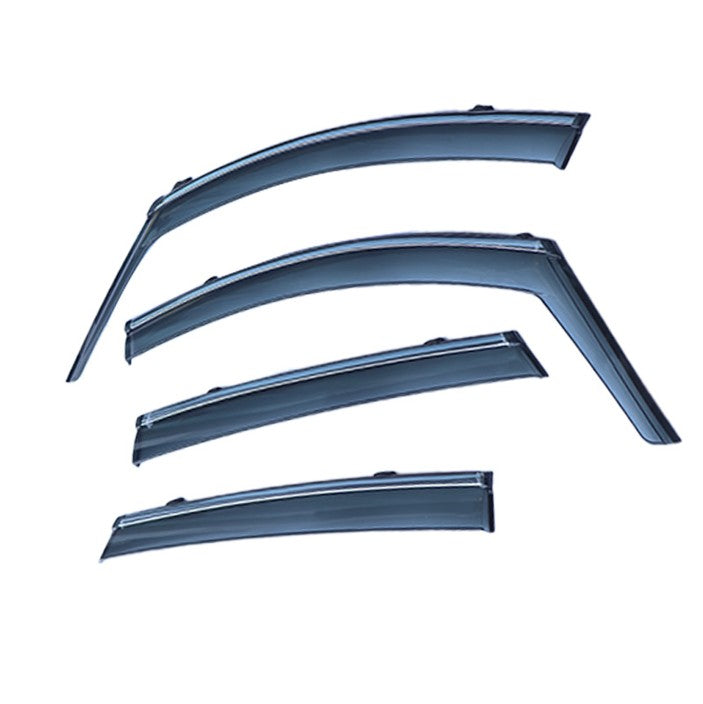 4-piece smoke-tint window visor/rain guard set for :contentReference[oaicite:0]{index=0} ATTO 2 (2025+), side window wind deflectors shown on white background (front and rear, left and right).