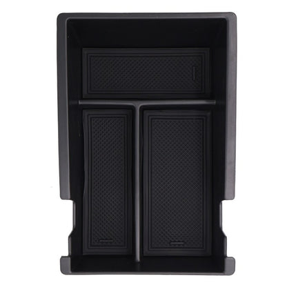 BYDream centre console organiser insert tray for BYD ATTO 2 (2025+), partitioned ABS storage box with non-slip textured liners to keep keys, coins and small items tidy and easy to reach.