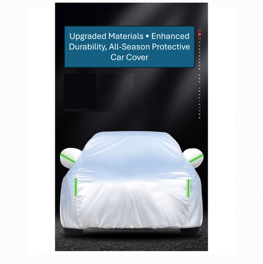 Silver all-season protective car cover for BYD ATTO 3, featuring upgraded materials and enhanced durability.