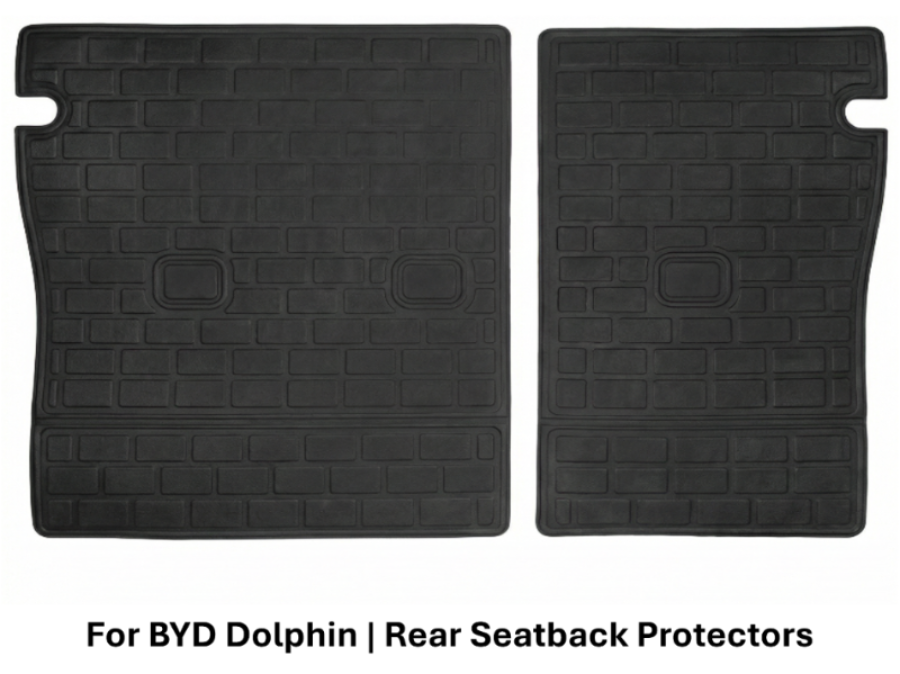 Rear seatback protectors included in BYD Dolphin full interior protection set made from durable XPE material
