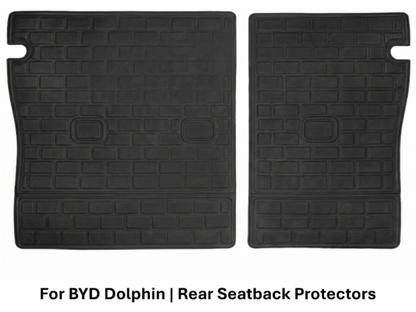 Rear seatback protectors included in BYD Dolphin full interior protection set made from durable XPE material