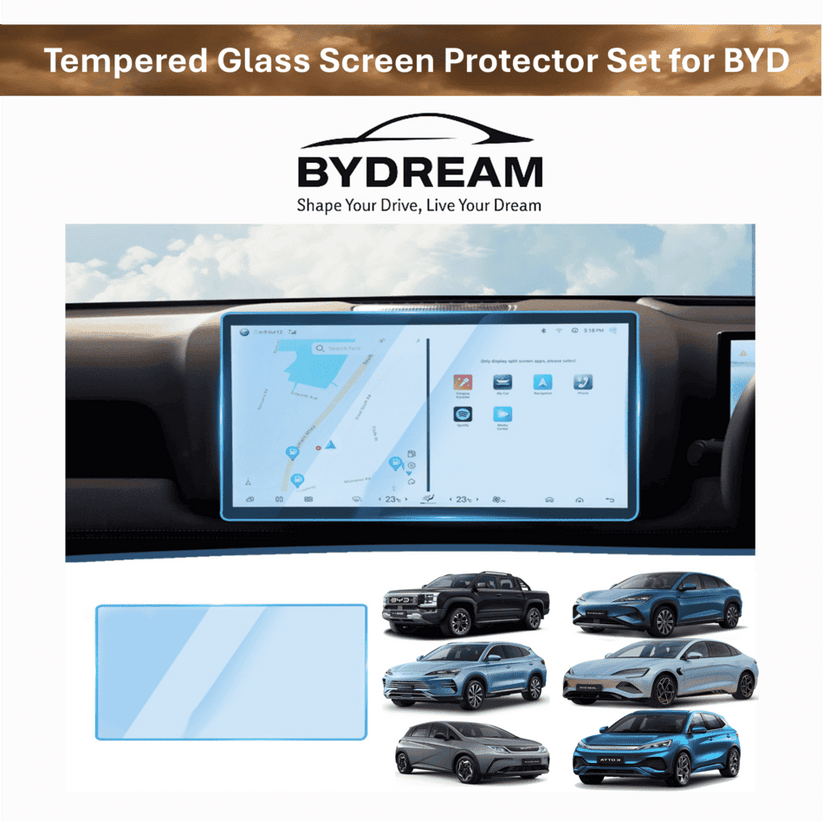 BYD EV Screen Protector – Tempered Glass for Center Display, Dashboard ...