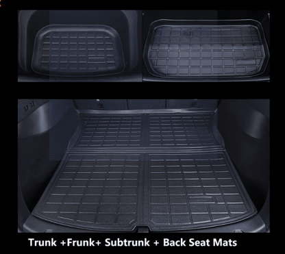 BYD Seal trunk, frunk, sub-trunk and rear seat cargo mats – waterproof, anti-slip, custom-fit for 2024–2025 models