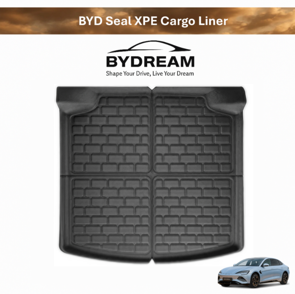 BYD Seal XPE cargo liner custom fit for AU right-hand drive model with waterproof boot protection