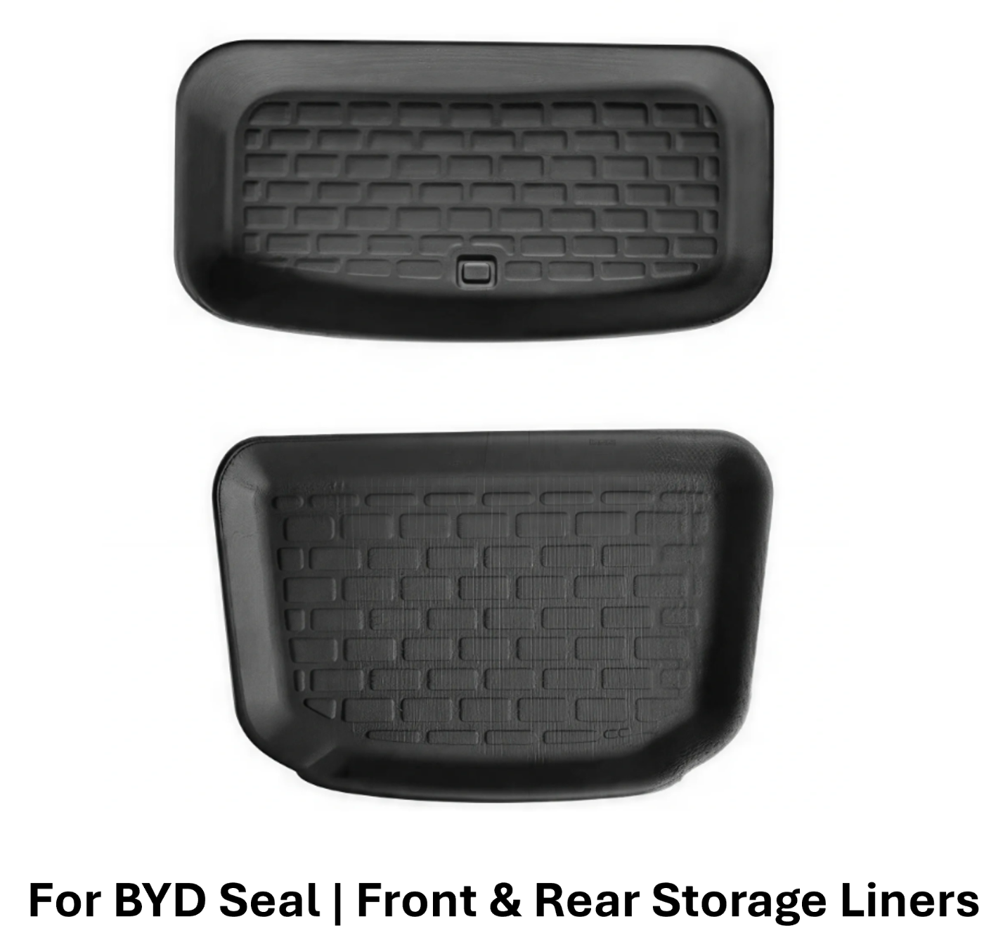 BYD Seal XPE full interior mat set front and rear storage liner components on white background