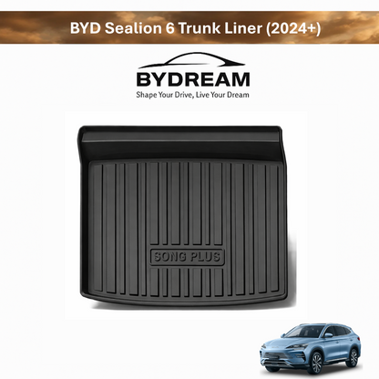 Custom fit black TPE boot liner for BYD Sealion 6, cargo area protection