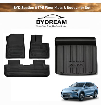 BYD Sealion 6 TPE floor mats and boot liner interior protection set