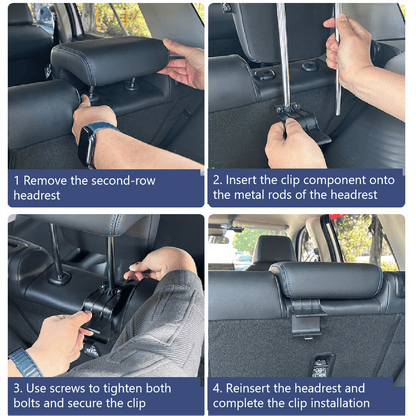 Step-by-step installation guide for rear trunk privacy cover for BYD Sealion 7 – easy DIY setup with headrest clip mounting