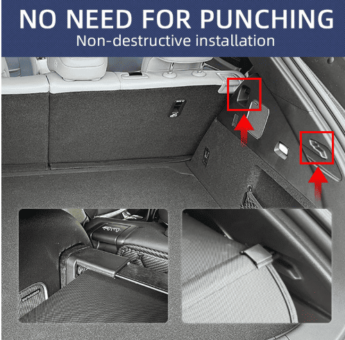 Easy and non-destructive installation of rear trunk privacy cover for BYD Sealion 7 – no need for drilling or modifications