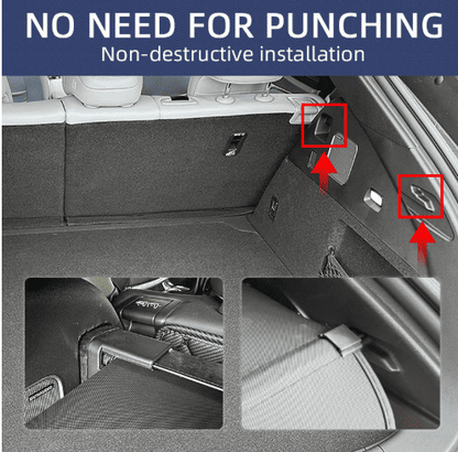 Easy and non-destructive installation of rear trunk privacy cover for BYD Sealion 7 – no need for drilling or modifications