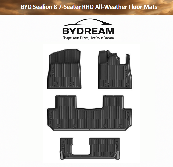 BYD Sealion 8 7-Seater RHD All-Weather Floor Mats