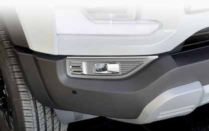 Chrome fog light trim cover installed on BYD Shark 6 front bumper