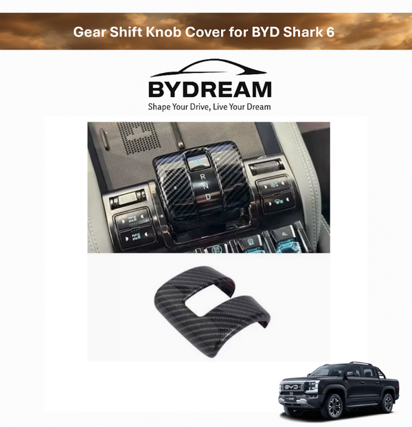 BYD Shark 6 Gear Selector Trim Cover – Carbon Fiber Style Interior ...