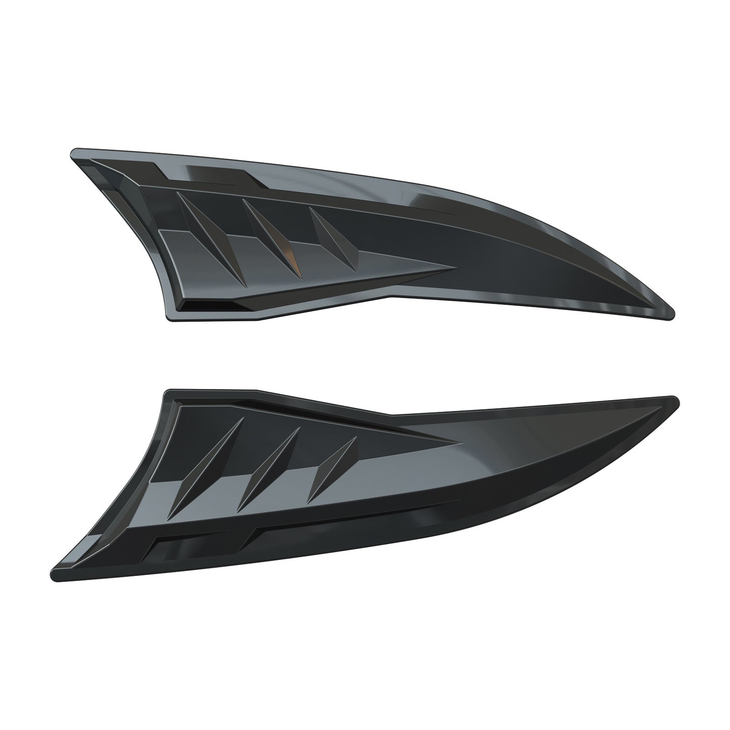 BYD Shark 6 hood decorative trim pair gloss black ABS
