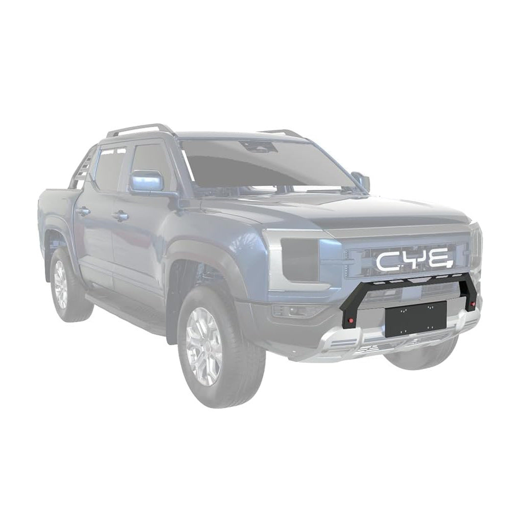 BYD Shark 6 mini front bumper steel styling upgrade installed on vehicle
