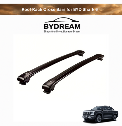 Black roof rack cross bars for BYD Shark 6 pickup truck aluminum roof carrier