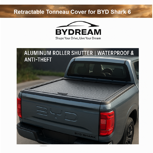 Aluminum Retractable Tonneau Cover for BYD Shark 6 Pickup – Waterproof, Anti-Theft, Heavy Duty Roller Shutter