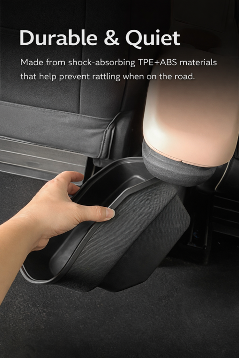 BYDREAM rear seat trash bin for BYD ATTO 1 (Seagull), made from shock-absorbing TPE+ABS to reduce rattles and keep the cabin quiet and tidy.