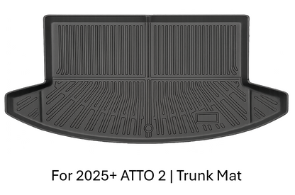 BYD ATTO 2 2025+ boot mat (trunk liner) — custom-fit TPE all-weather cargo mat with raised edges to protect the trunk from dirt, spills and scratches