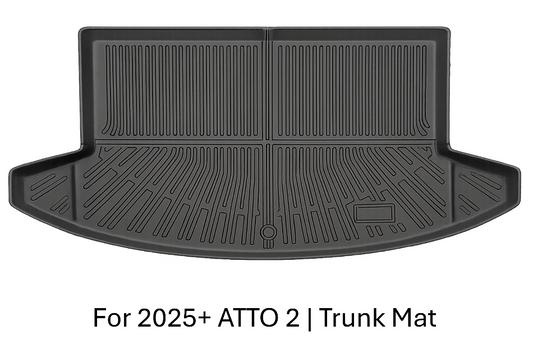 BYD ATTO 2 2025+ boot mat (trunk liner) — custom-fit TPE all-weather cargo mat with raised edges to protect the trunk from dirt, spills and scratches