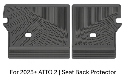 BYD ATTO 2 2025+ rear seat back protector mats — TPE cargo-area seatback liners that protect the back of the rear seats from dirt, scuffs and spills