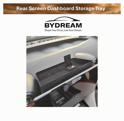 Rear dashboard storage tray organizer for BYD Dolphin, custom-fit accessory to keep small items organized and clutter-free.
