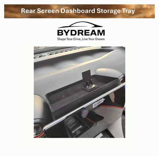 Rear dashboard storage tray organizer for BYD Dolphin, custom-fit accessory to keep small items organized and clutter-free.