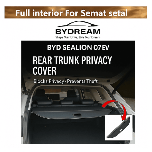 Rear trunk privacy cargo cover for BYD Sealion 7 – retractable, theft-blocking, OEM-style fit