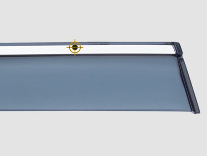 Close-up of window visor edge with double-layer design for BYD Shark 6 – blocks rain and enhances durability